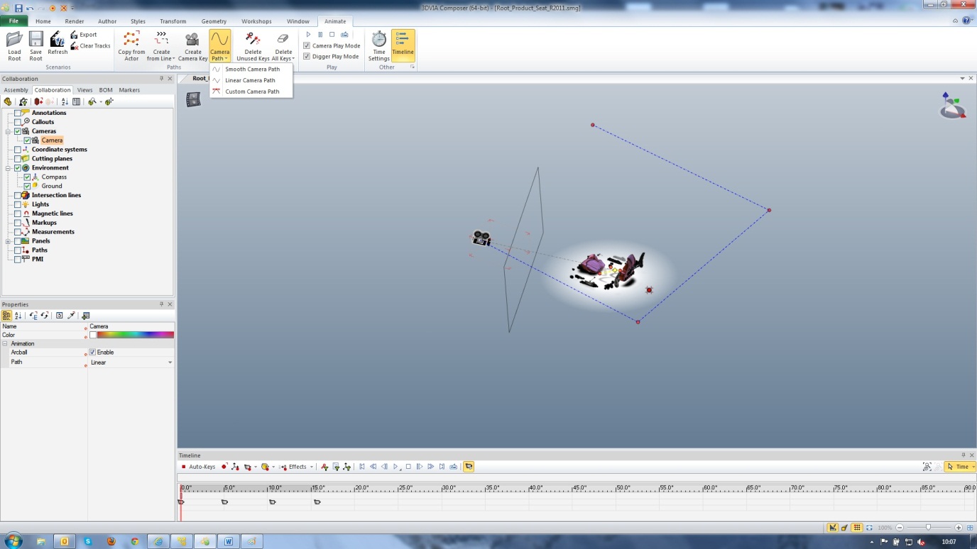 Smooth Camera Path in 3DVIA Composer 4