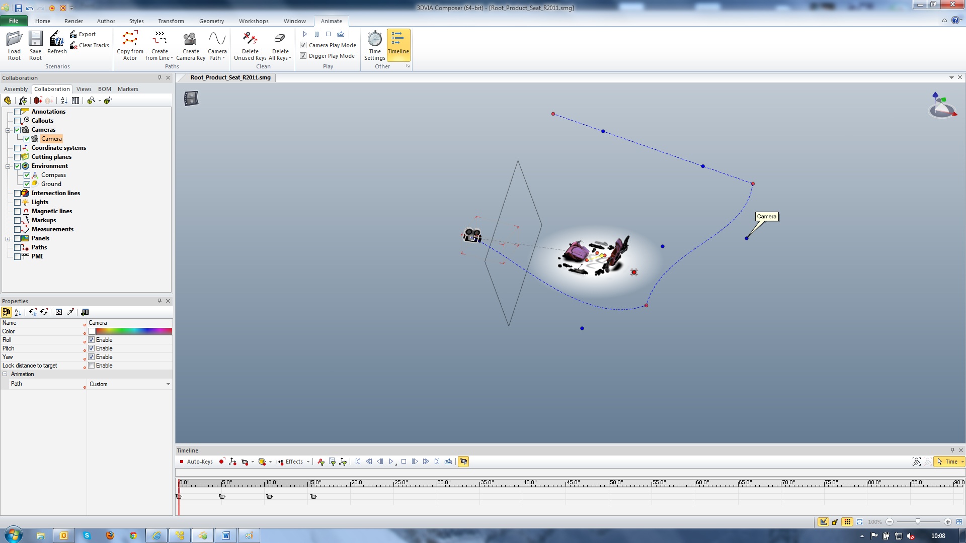 Smooth Camera Path in 3DVIA Composer 6